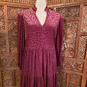 Maison Tara velour burn out dress size 12